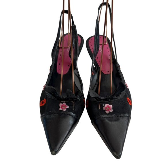 Pointed toe slingback heels - Picture 2 of 13
